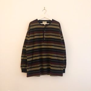 Eddie Bauer stripe henley top